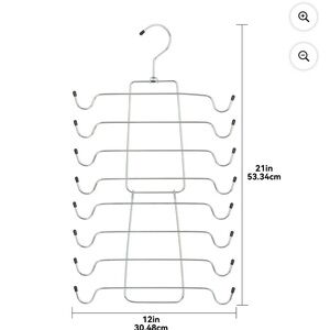 Silver Multi-Layer tops Hanger (2 pack)